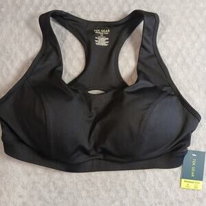 Tek Gear Workout Gear Womens Workout Bra Size 1X Black NWT Racerback